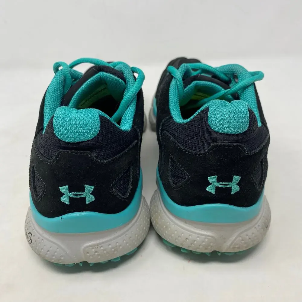 Under Armour UA Thrill Running Shoes Black Teal Womens Size 8.5